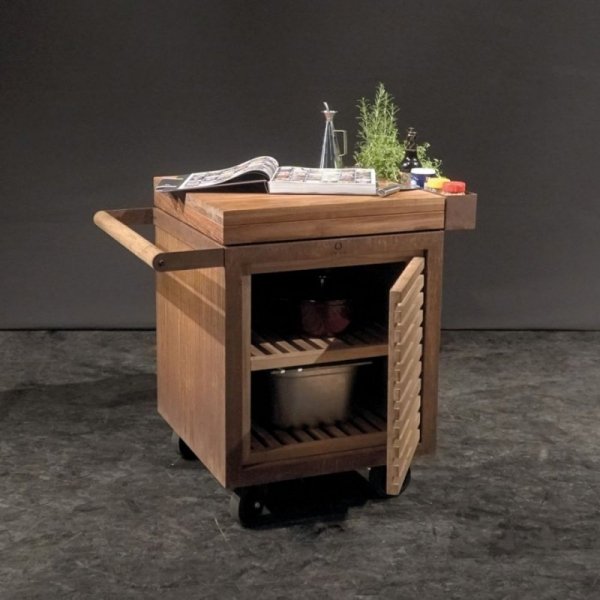 OFYR Storage insert PRO z 1 drzwiami Drewno Tekowe Small
