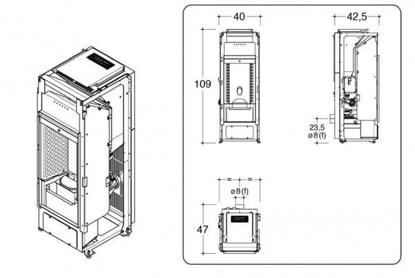 Piec na pellet Gassa NPS EVO 7/10 kW