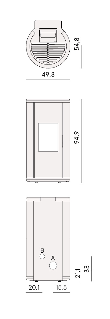 Piecyk na pellet Sound PS 7 kW - Cadel