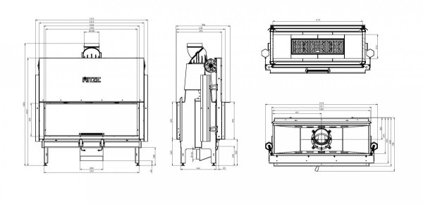 Wkład kominkowy ARDENTE 120x43.DGS 