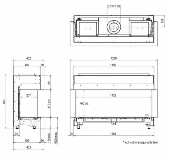 KOMINEK GAZOWY MatriX 1050/400 III