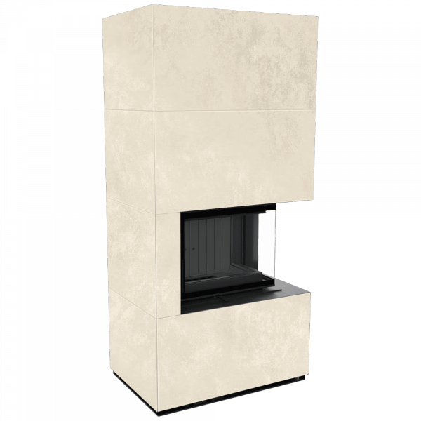 Kominek powietrzny modułowy FLOKI BOX prawy 8 kW Ø 160 zabudowa ze spieku