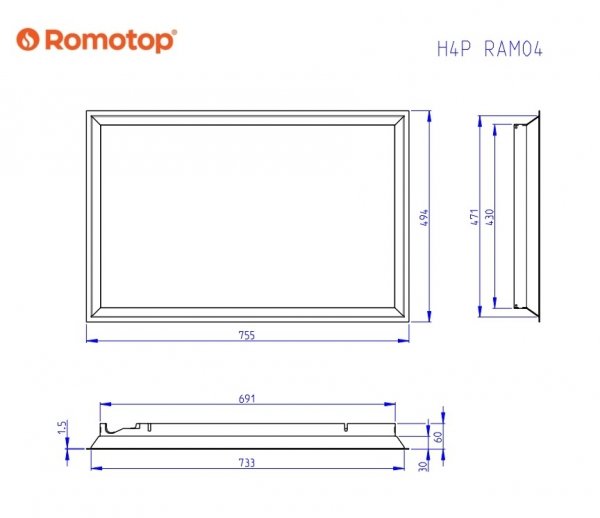 ROMOTOP Ramka H4P