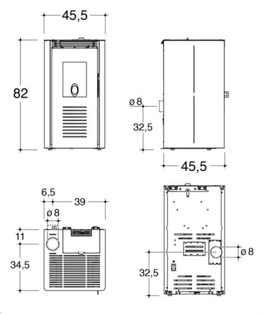 Piec na pellet Nodo 4 kW