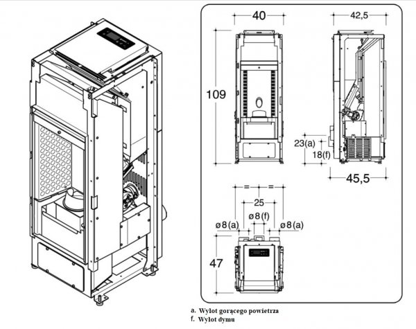 Piec na pellet Cuma NXS EVO 10 kW z DGP