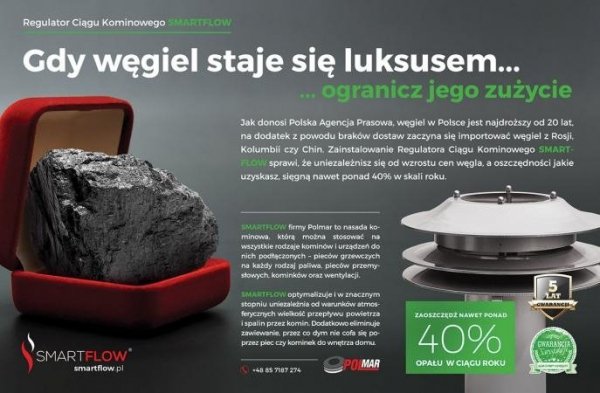 SMARTFLOW - Regulator Ciągu Kominowego - stopa owalna
