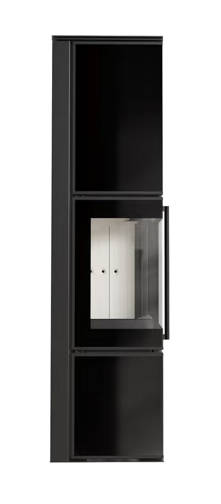 PIEC STALOWY KOZA TORA/L 8 kW czarny panel szklany