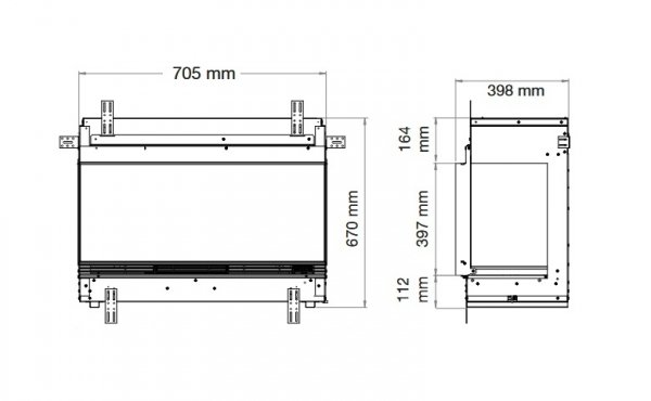 Wkład elektryczny VISTA 70 I - stronny