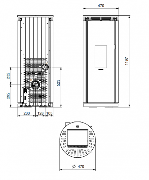 Piec na pellet La Nordica Extraflame PAMELA STEEL