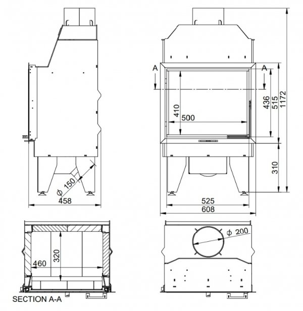 Wkład kominkowy DORAKO ECO iLINE 5161