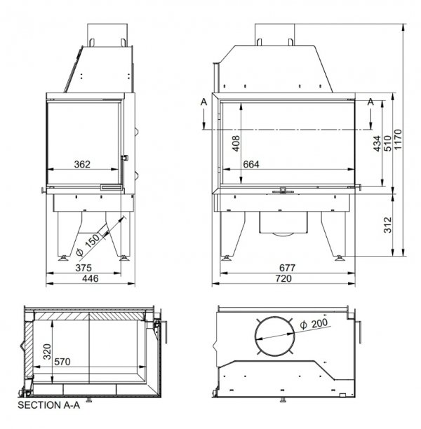 Wkład kominkowy DORAKO ECO iLINE 5172 L