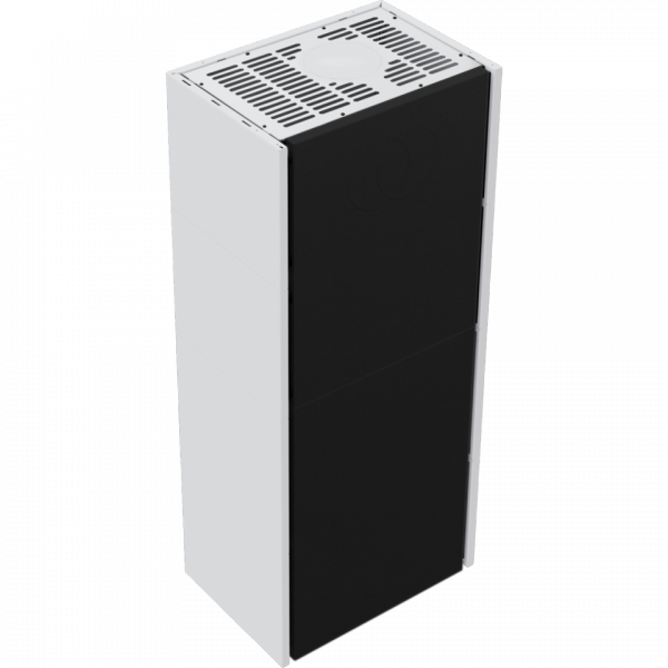 KOMINEK POWIETRZNY SIMPLE BOX lewy 8 kW Ø 200 BIANCO