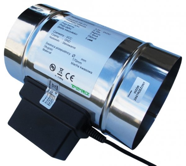 Przepustnica powietrza uszczelniona Ø100, Ø120, Ø150