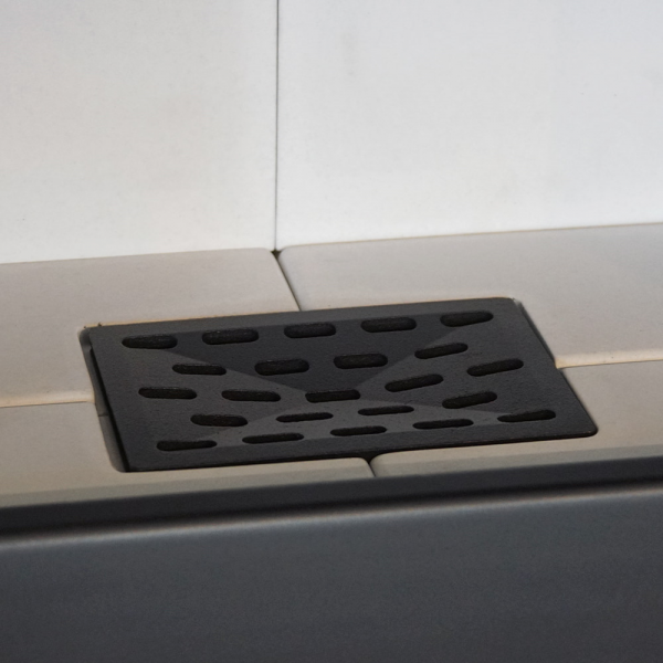 Piec stalowy KARI 95 fi 180 14 kW kominek w zabudowie wnęka na drewno