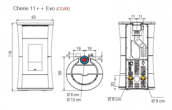Piec na pellet Edilkamin CHERIE 11+ EVO C steatyt