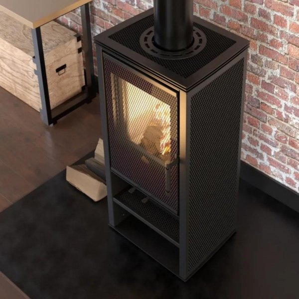 Piec wolnostojący HITZE LUPO S LOFT wizualizacja