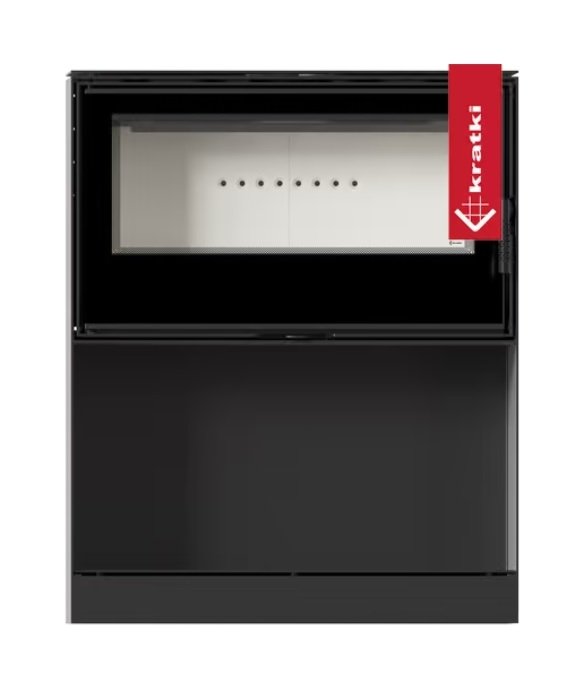 Piec stalowy KARI 95 fi 180 14 kW kominek w zabudowie wnęka na drewno