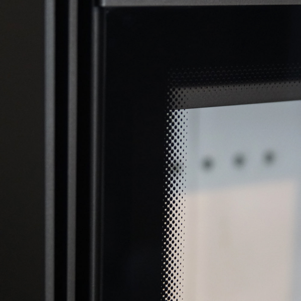 Piec stalowy KARI 95 fi 180 14 kW kominek w zabudowie wnęka na drewno