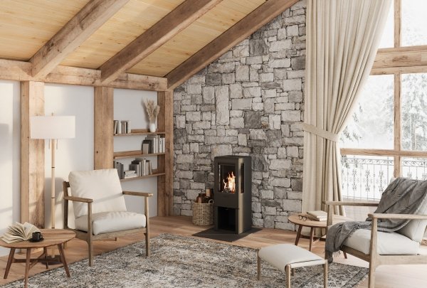 Piec wolnostojący Nobel 90 (drewno)