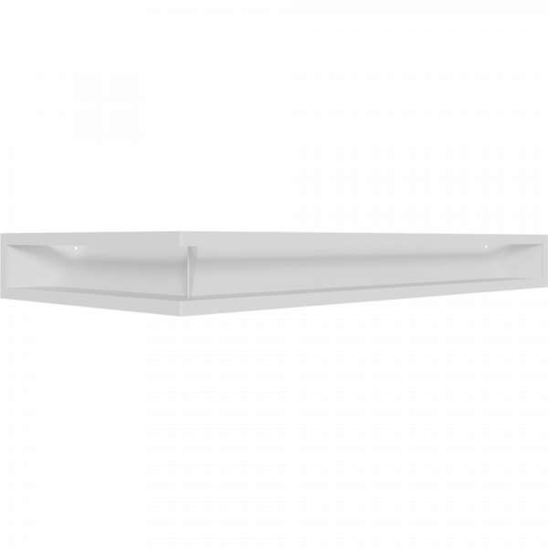 Kratka kominkowa LUFT narożny prawy biały 40x80x9