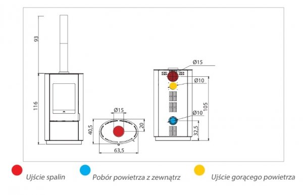Piec wolnostojący Edilkamin KRIO INT stal