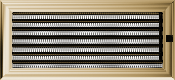 KRATKA kominkowa galwaniczna 17x37 Oskar złota z żaluzją