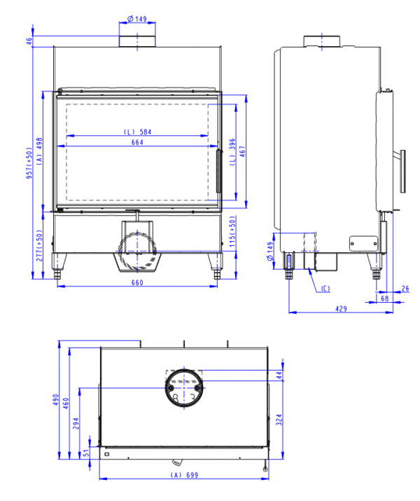 Wkład kominkowy ROMOTOP HEAT 2G 70.50.01