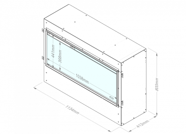 Kominek elektryczny e-BoX 1000/450 ST