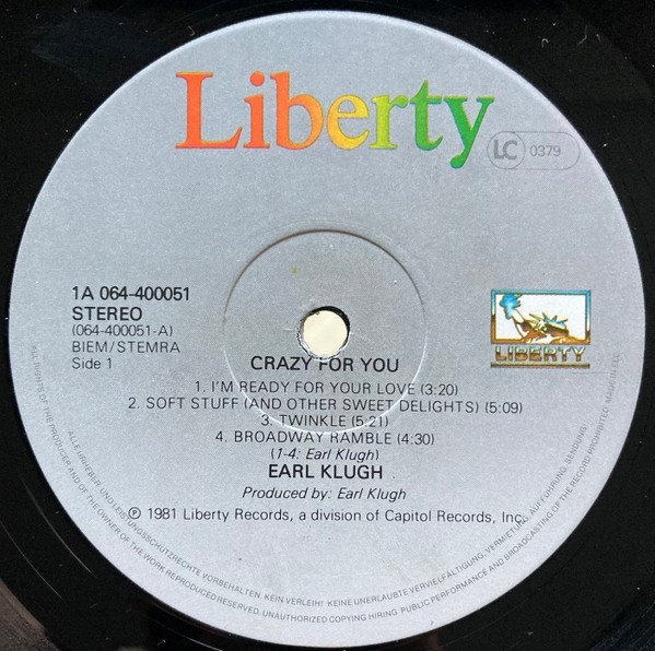 Earl Klugh - Crazy For You (LP)