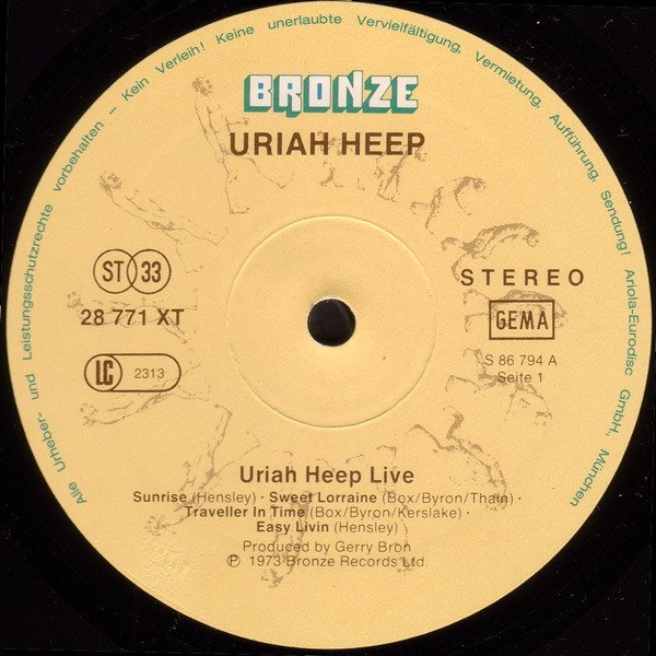 Uriah Heep - Uriah Heep Live (2LP)