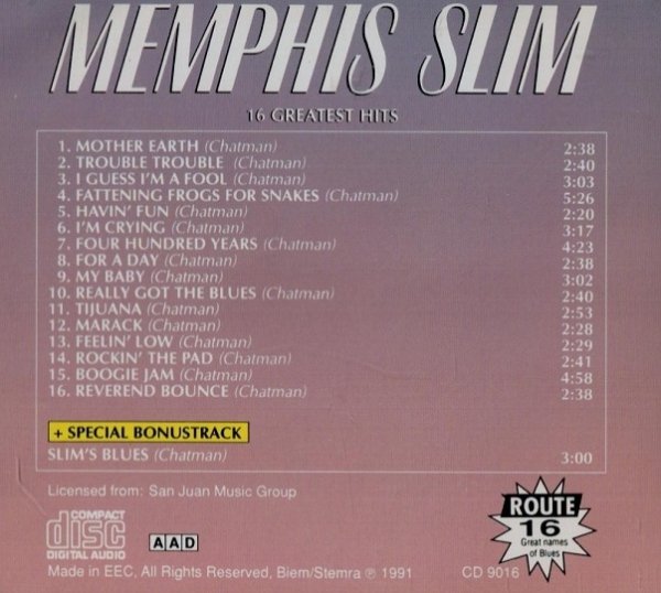 Memphis Slim - 16 Greatest Hits (CD)