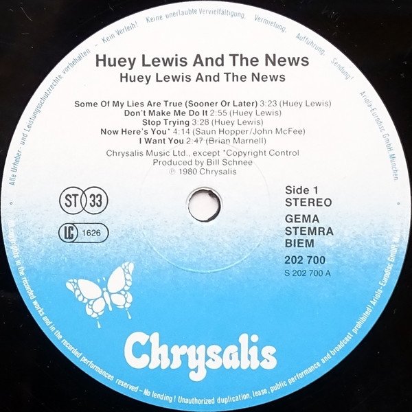 Huey Lewis And The News - Huey Lewis And The News (LP)