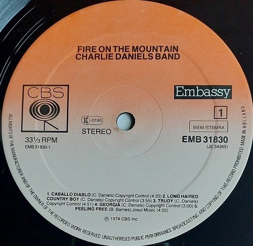 The Charlie Daniels Band - Fire On The Mountain (LP)