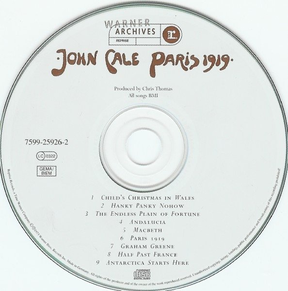John Cale - Paris 1919 (CD)