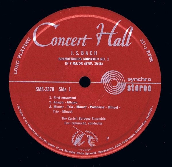 J. S. Bach - Das Zürcher Barock-Ensemble - Carl Schuricht - Die Sechs Brandenburgischen Konzerte (2LP)