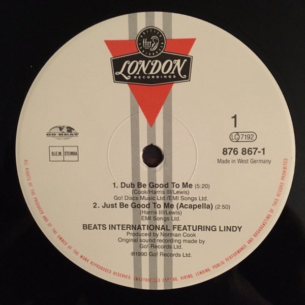 Beats International - Dub Be Good To Me (12'')