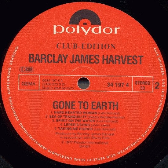 Barclay James Harvest - Gone To Earth (LP)