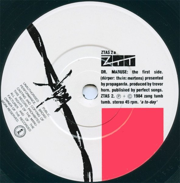 Propaganda - The Nine Lives Of Dr. Mabuse (7'')