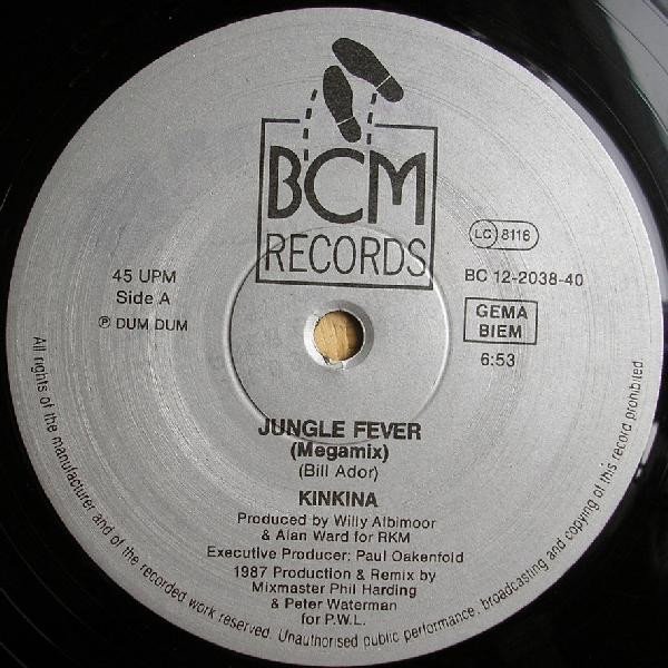 Kinkina - Jungle Fever (1987 Megamixes) (12'')