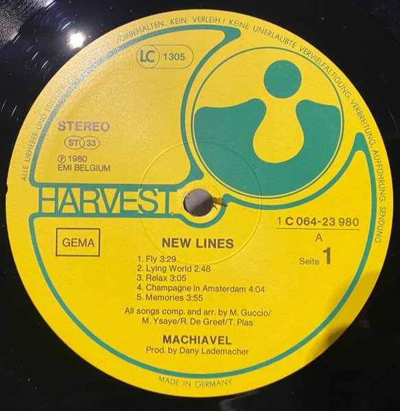 Machiavel - New Lines (LP)