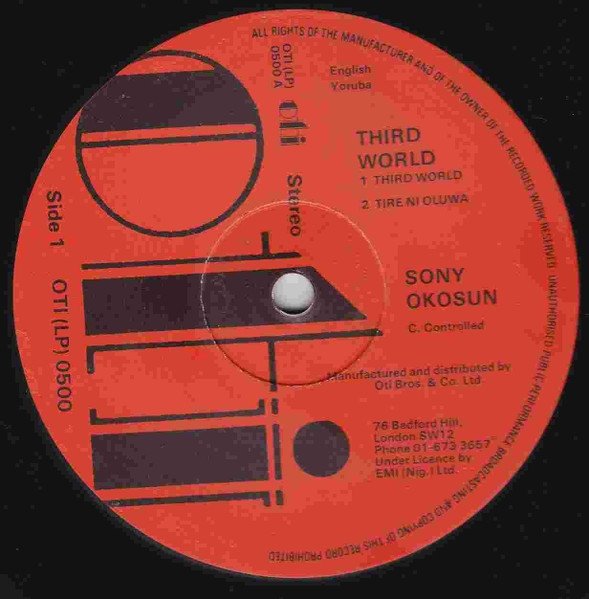 Sonny Okosun's Ozziddi - 3rd World (LP)