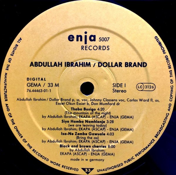 Abdullah Ibrahim / Dollar Brand - South Africa (LP)