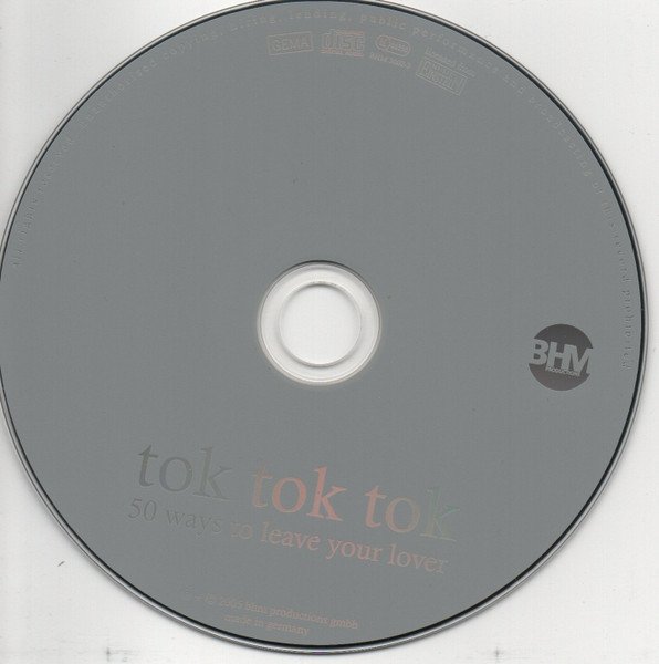 Tok Tok Tok - 50 Ways To Leave Your Lover (CD)