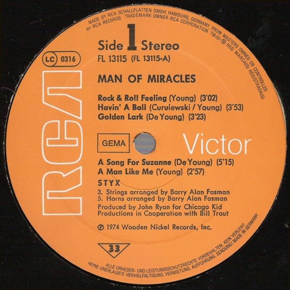 Styx - Man Of Miracles (LP)