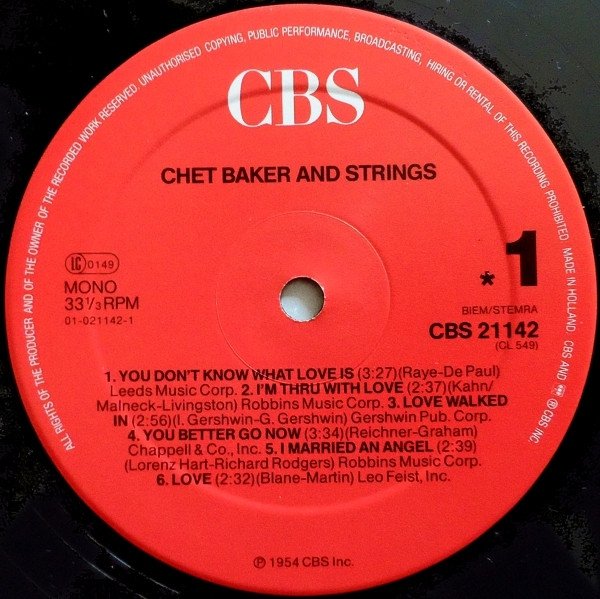 Chet Baker - Chet Baker And Strings (LP)