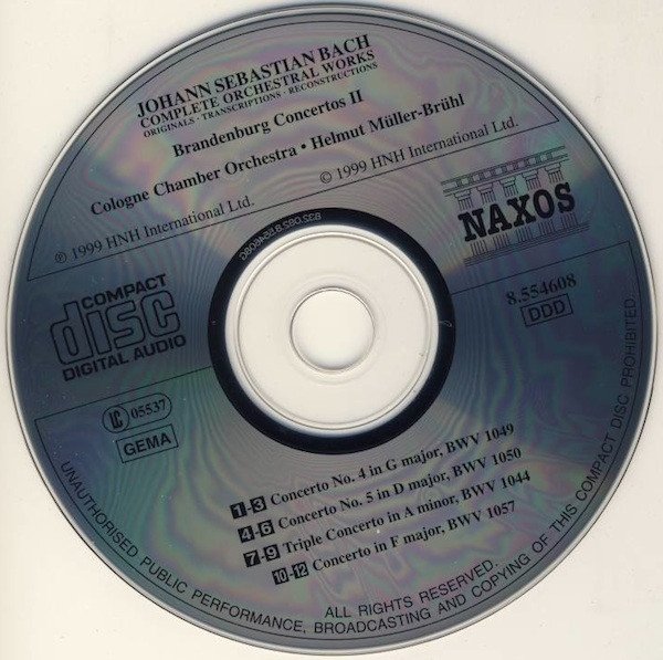 Johann Sebastian Bach - Cologne Chamber Orchestra, Helmut Müller-Brühl - Brandenburg Concertos II (CD)