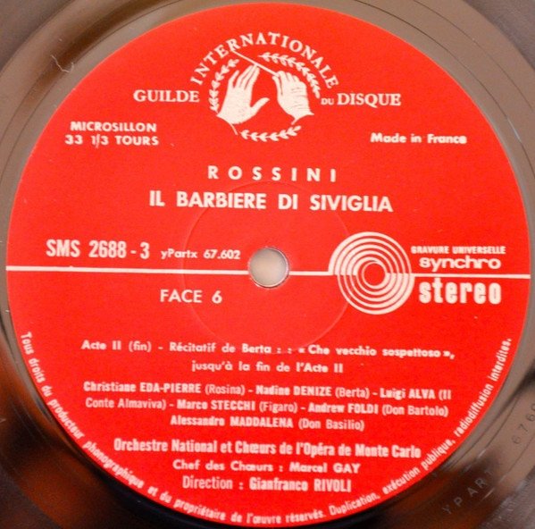 Rossini - Il Barbiere Di Siviglia (3LP)