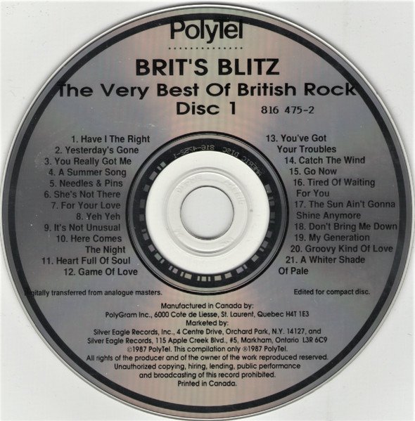 Brit's Blitz: The Very Best Of British Rock Disc 1 (CD)