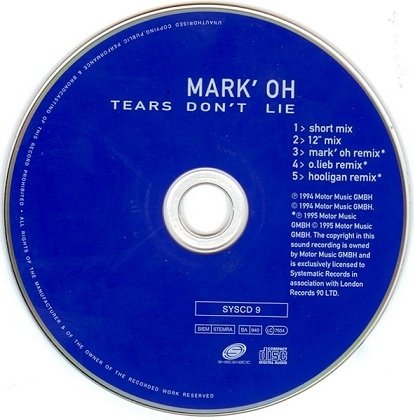 Mark' Oh - Tears Don't Lie (Maxi-CD)