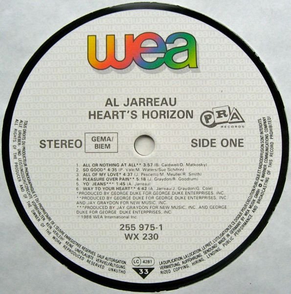 Al Jarreau - Heart's Horizon (LP)